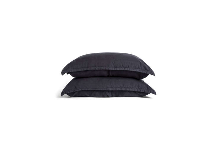 From Parachute, a Set of Two Linen Shams (shown in coal) is \$89.