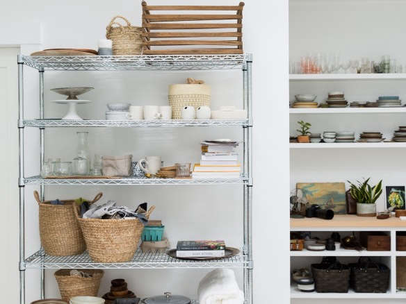 erin scott photo studio kitchen rolling shelves  