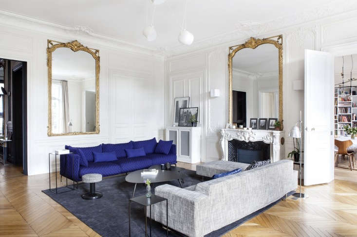 paris apartment living room blue sofa 1 89