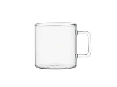 cb2 clear glass teacup  
