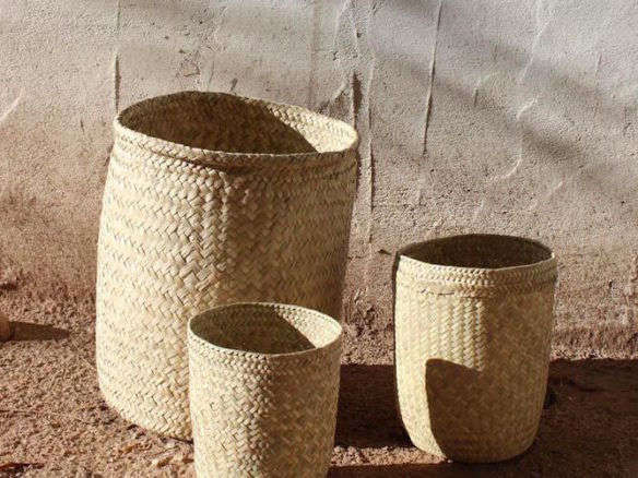 hand woven storage baskets  