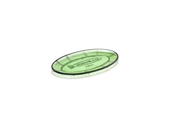 paola navone dish oval flat small green plate  