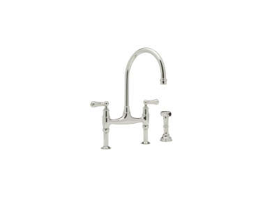 rohl perrin and rowe polished nickel bridge faucet  