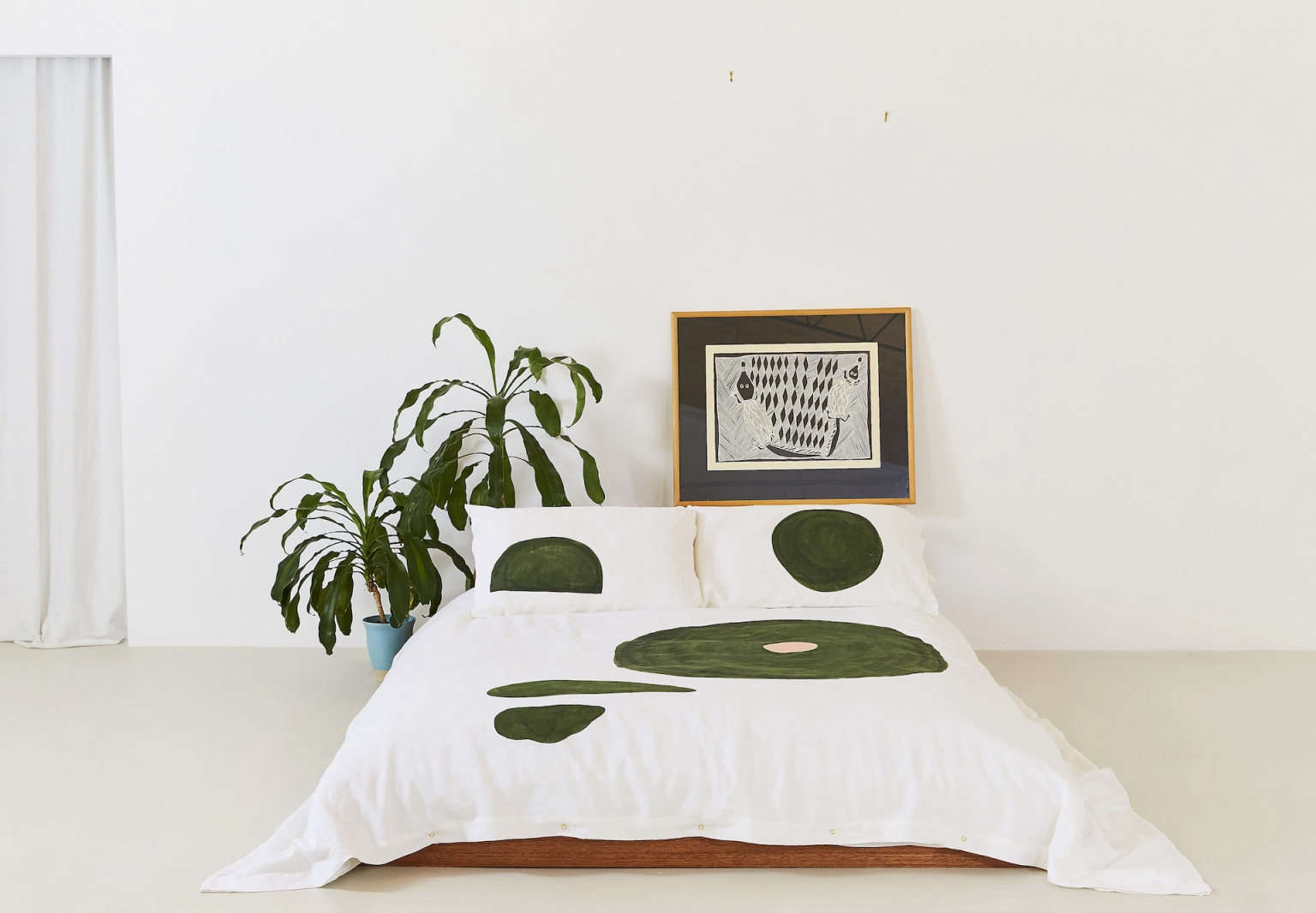 the vallentine project duvet cover olive runes  