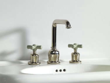 the water monopoly rockwell deck mounted high spout basin taps green  