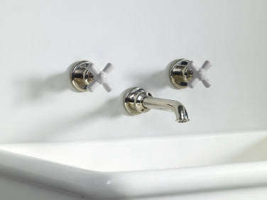 the water monopoly rockwell wall mounted basin taps with tubular spout  