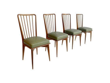 vintage paolo buffa dining chairs italy  