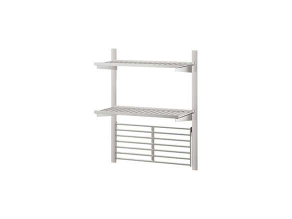 kungsfors suspension rail with shelf/wll grid, stainless steel 8
