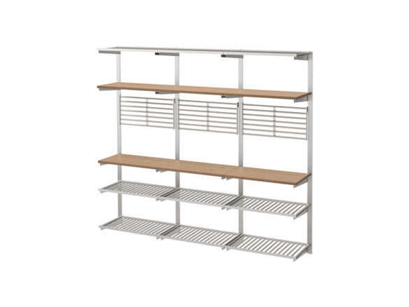 kungsfors suspension rail with shelf wll grid ash  