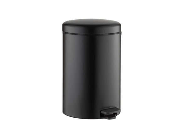 brabantia matte black round step trash can container store  