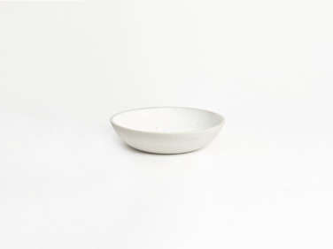 humble ceramics stillness bowl greystone snow white  