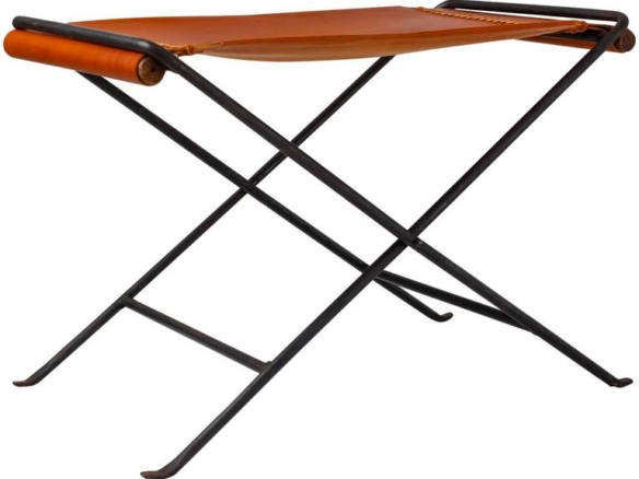 leather iron folding stool  