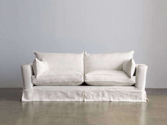montauk slipcovered traditional low sofa 8
