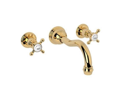 rohl inca brass perrin rowe wall mounted bathroom faucet  