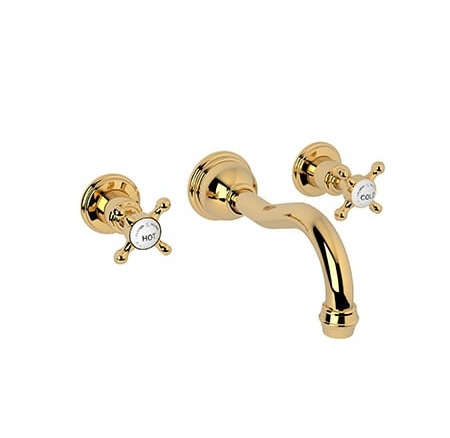rohl inca brass perrin and rowe wall mounted bathroom faucet 8