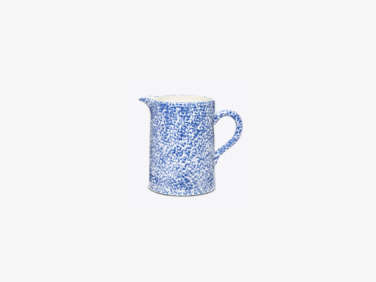 spongeware pitcher blue  