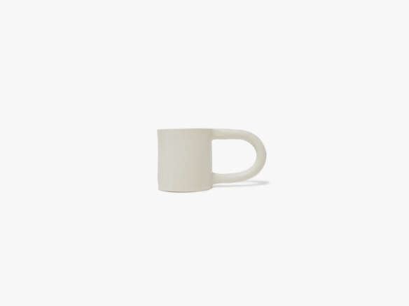 workaday handmade short white mug  