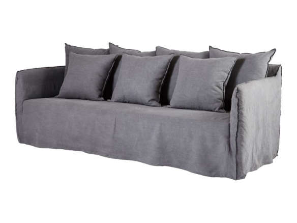 Bronte Ash Grey Slipcover Sofa, Modern Slipcover Sofa