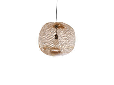 couleur locale bamboo pendant light round  