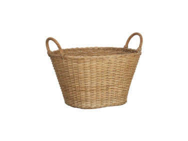 crate and barrel wicker laundry basket  