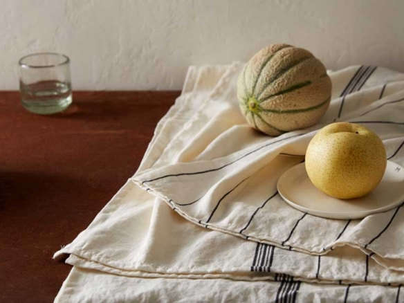 march fruits on tea towels  
