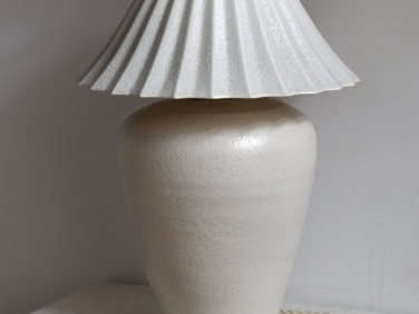 natalie weinberger stone lamp pale pitted glaze full  