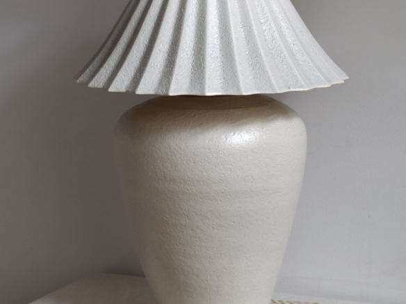 stone lamp – pale pitted glaze 8