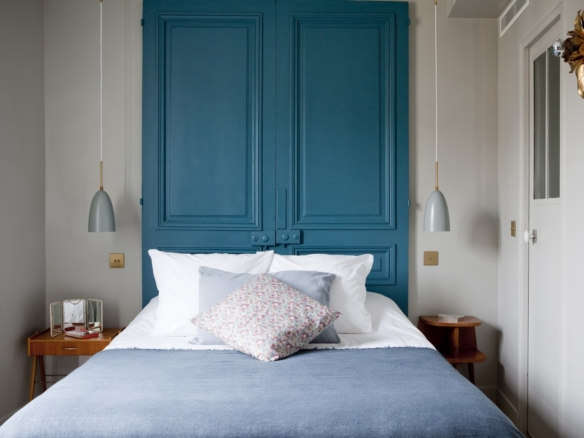 hotel henriette glamour bedroom blue  
