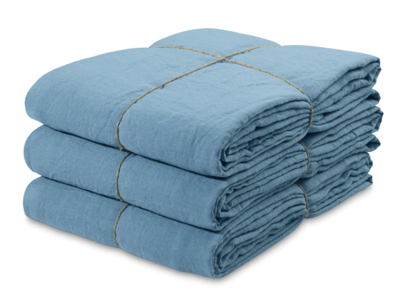 azure washed linen duvet cover – 2p 8