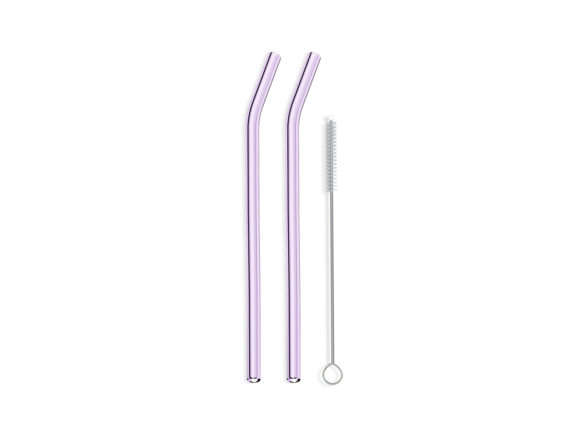 colored bent glass straws 8