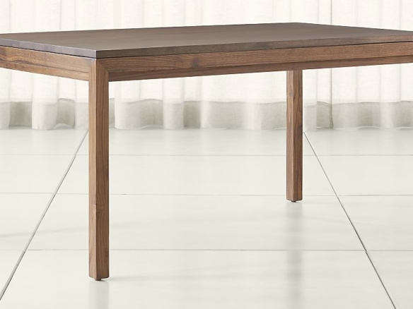 Parsons Walnut Top Elm Base Dining Table, Parsons Dining Table Crate And Barrel