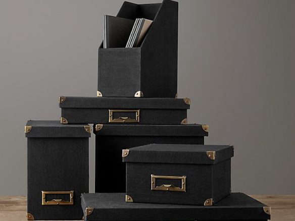 linen office storage accessories black 8