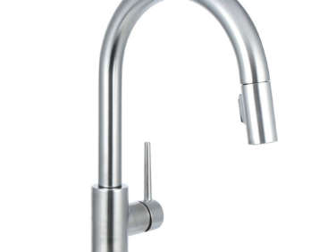 arctic stainless delta pull down faucet  