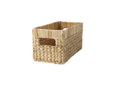 crate and barrel natural wicker small changing table basket  