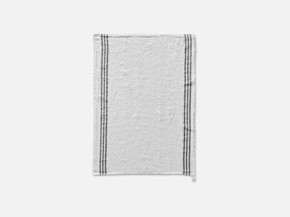 off white striped pre washed linen tea towel 8