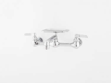 signature hardware wall mount faucet soap tray  