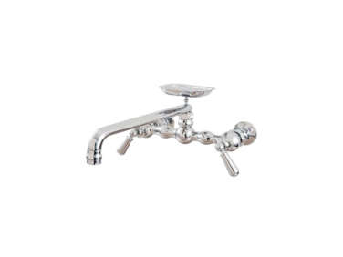 wall mount kitchen faucet swivel spout soap dish p0834  