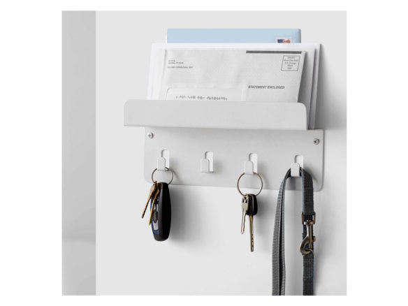 wall mounted metal mail key rack  