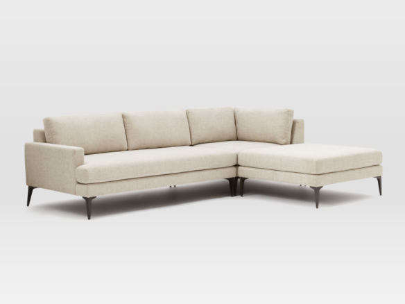 west elm andes 3 piece sectional sofa  