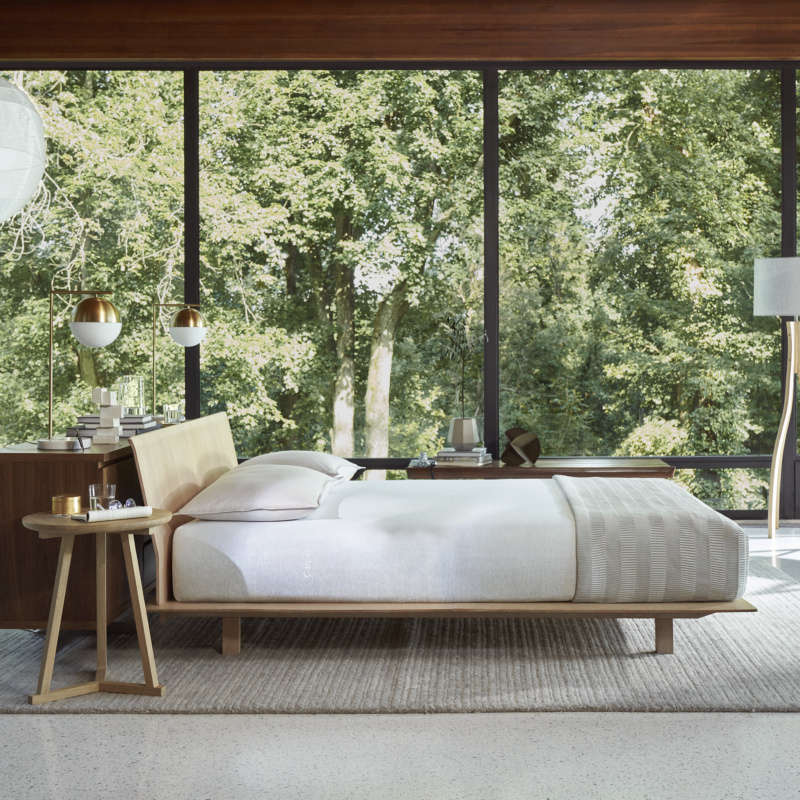 casper wave modern glass bedroom full  