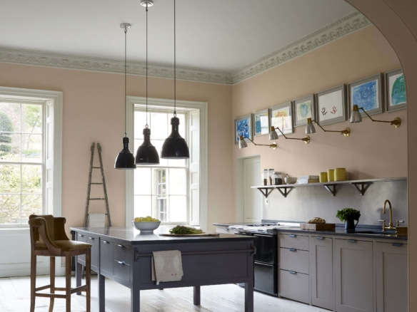 Steal This Look A Plaster Pink Kitchen in Bath England portrait 3