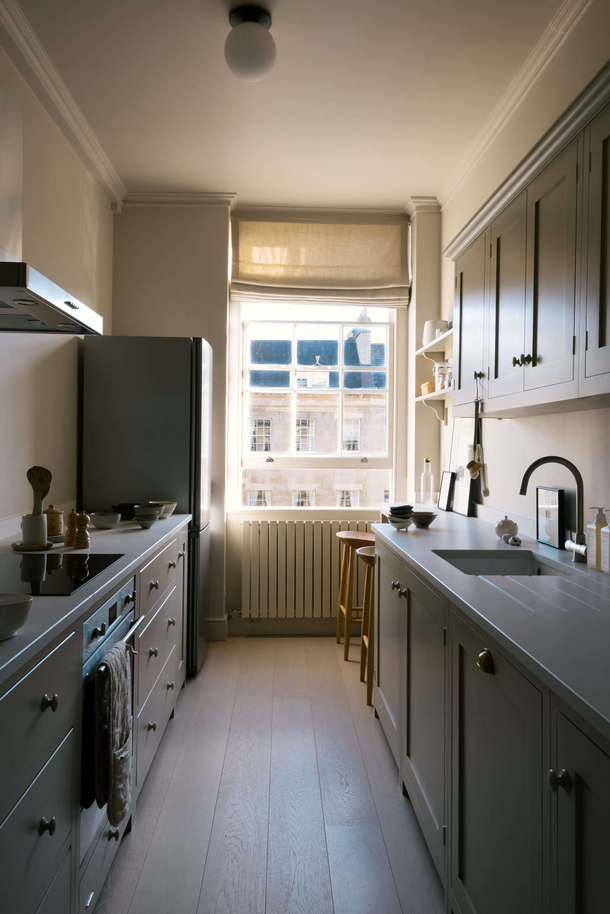 Shaker Galley Kitchen a Stylish Small Design by deVol for the ...