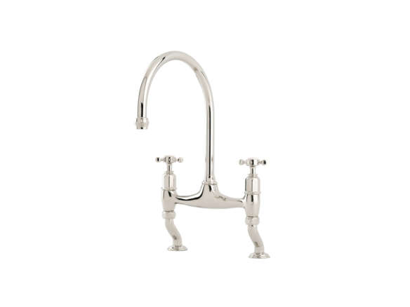 4192 perrin & rowe ionian two hole sink mixer with crosshead handles 8
