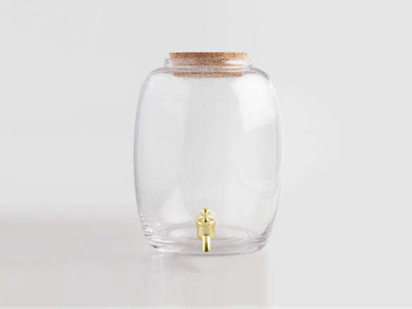 bubble glass drink dispenser with cork lid 8