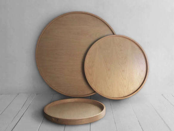 nickey kehoe round wooden tray  