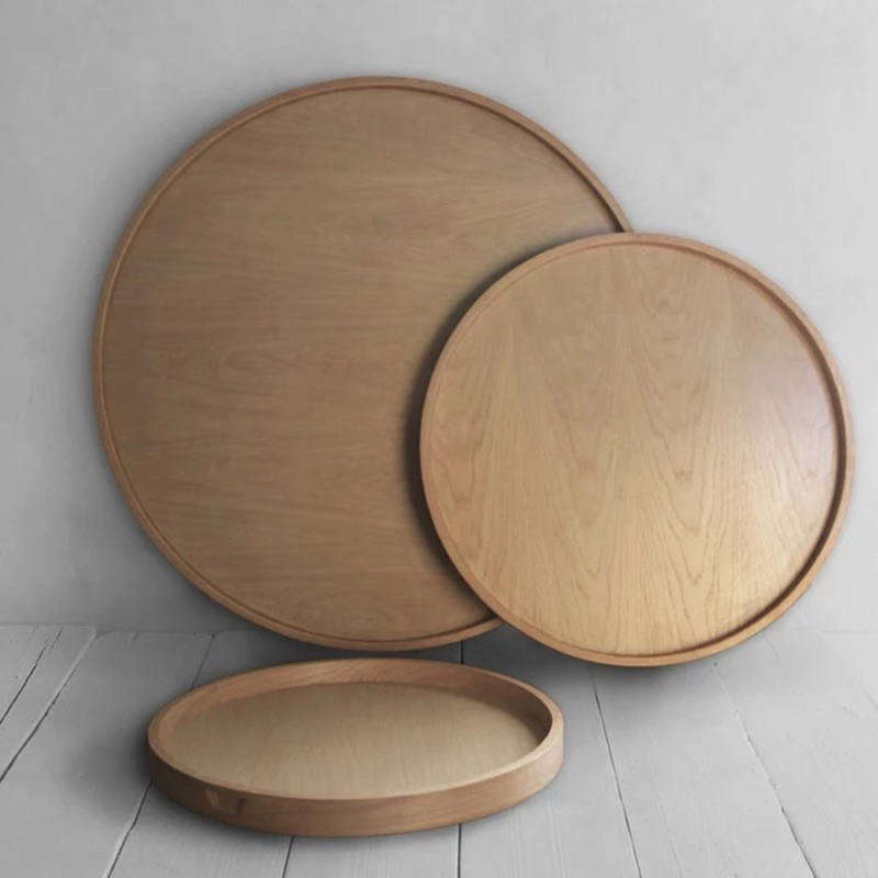 nickey kehoe round wooden tray  