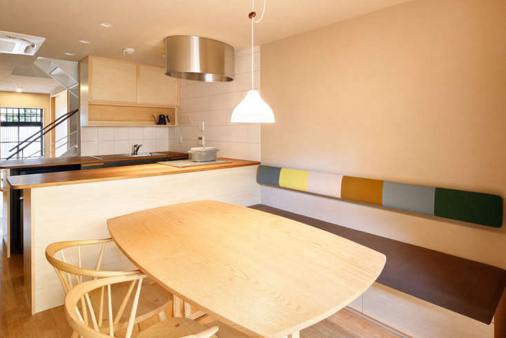 the kitchen comes with a minä perhonen banquette. the house has two bedroo 27
