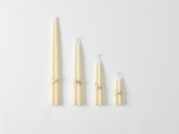 hand dipped ivory candles march  