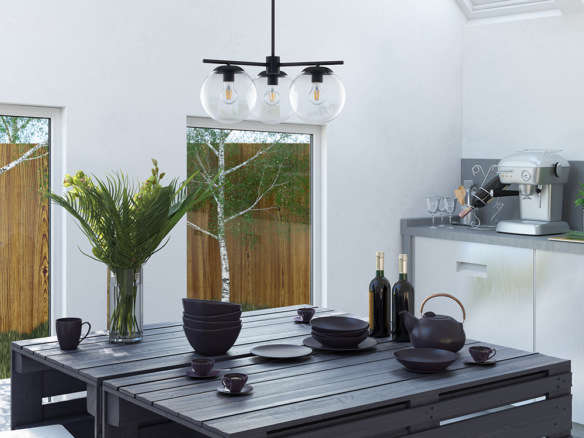 linea lighting caserti midcentury modern hanigng chandelier  