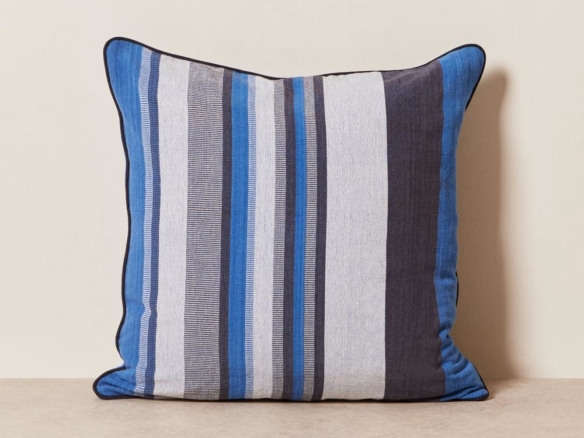 goodee limited edition pillow blue stripe solid  